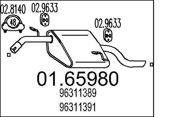 MTS 01.65980 Zadni tlumic...