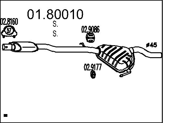 MTS 01.80010 Stredni tlumic...