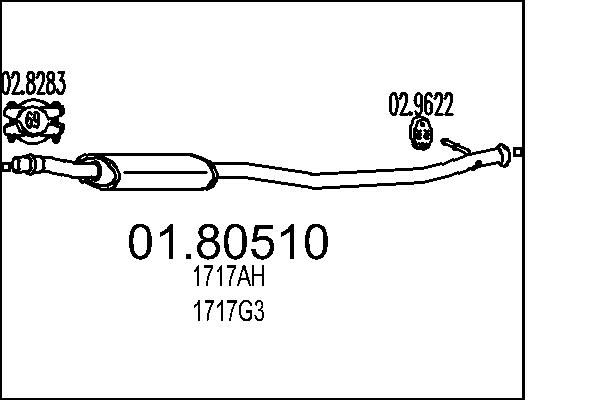 MTS 01.80510 Stredni tlumic...