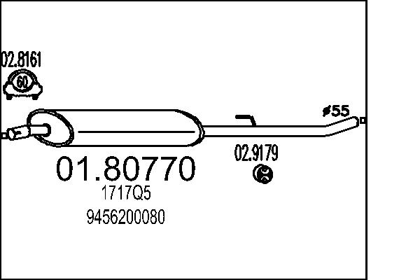 MTS 01.80770 Stredni tlumic...