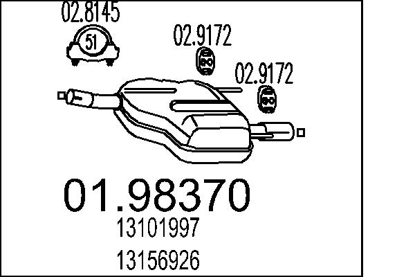 MTS 01.98370 Zadni tlumic...