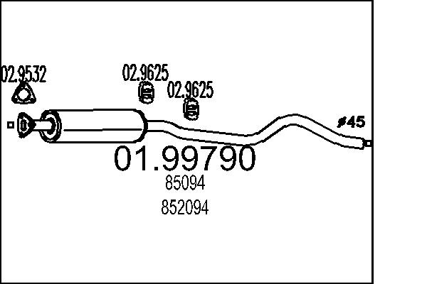 MTS 01.99790 Stredni tlumic...