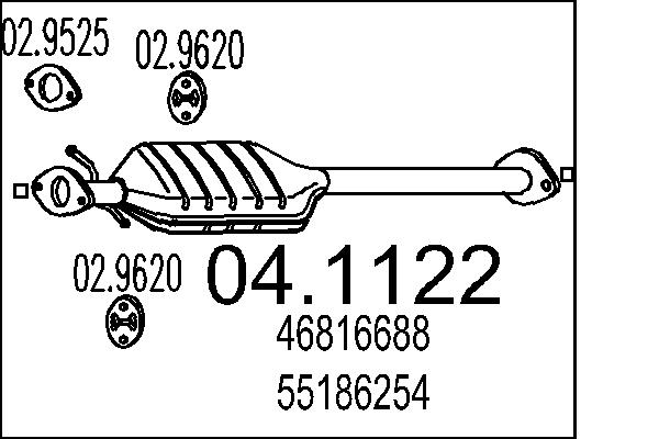 MTS 04.1122 Katalyzátor