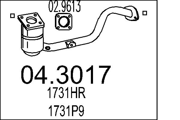 MTS 04.3017 Katalyzátor