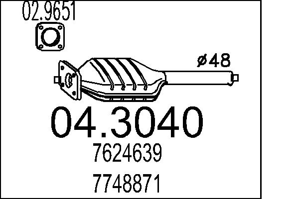 MTS 04.3040 Katalyzátor