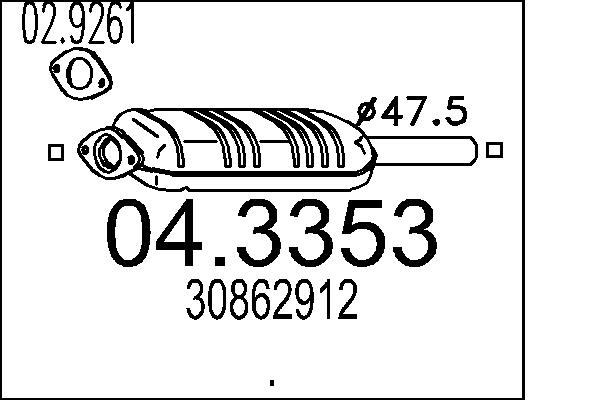 MTS 04.3353 Katalyzátor