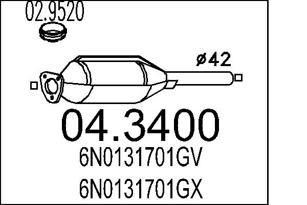 MTS 04.3400 Katalyzátor