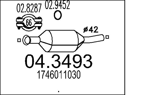 MTS 04.3493 Katalyzátor