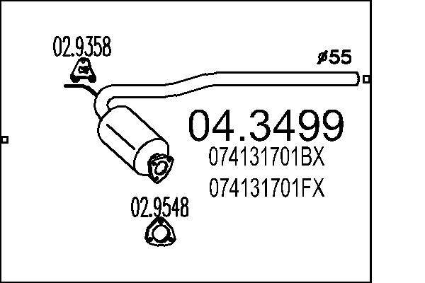 MTS 04.3499 Katalyzátor
