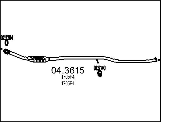 MTS 04.3615 Katalyzátor