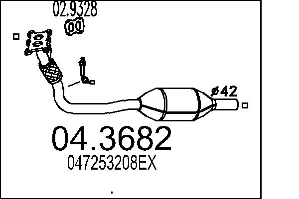 MTS 04.3682 Katalyzátor