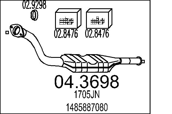MTS 04.3698 Katalyzátor