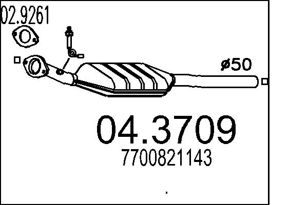 MTS 04.3709 Katalyzátor