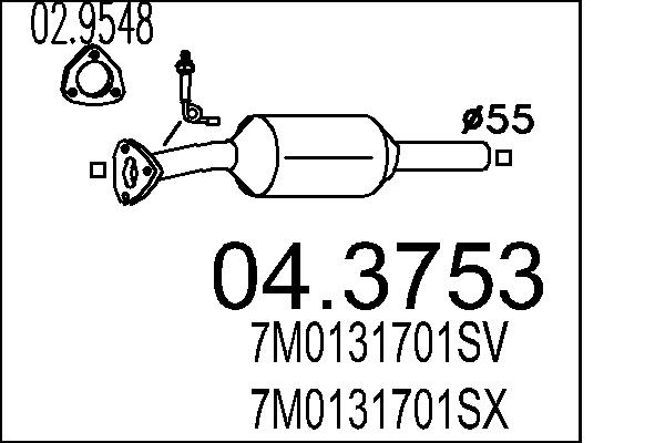 MTS 04.3753 Katalyzátor