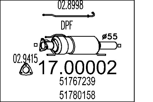 MTS 17.00002 Filtr pevnych...