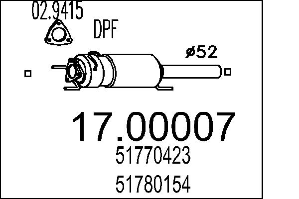 MTS 17.00007 Filtr pevnych...