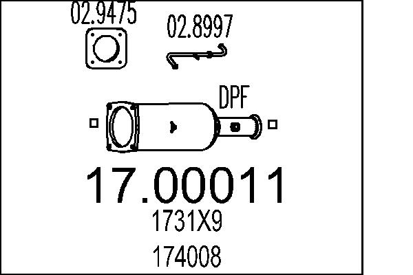 MTS 17.00011 Filtr pevnych...