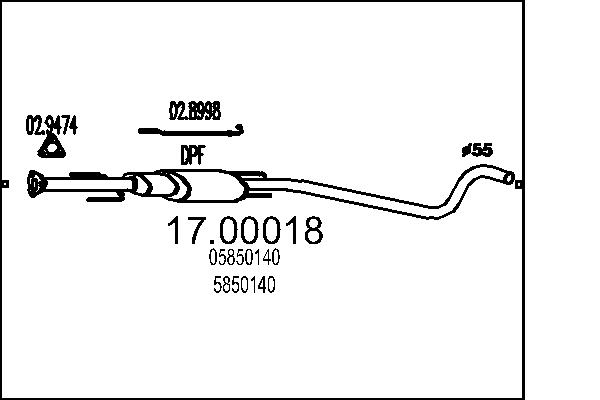 MTS 17.00018 Filtr pevnych...