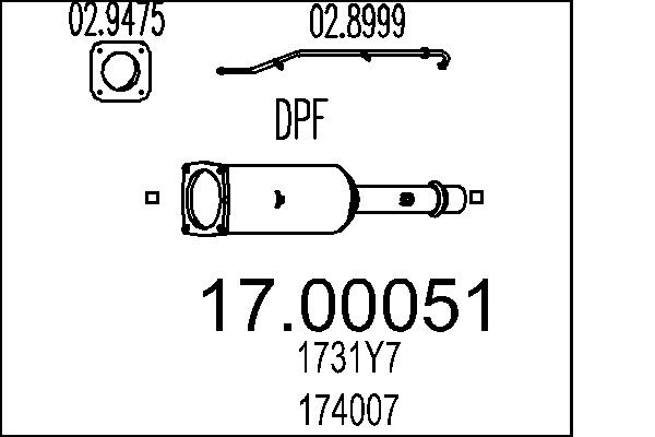 MTS 17.00051 Filtr pevnych...