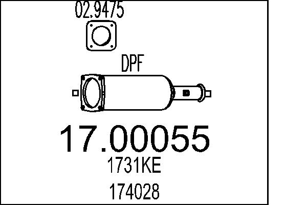 MTS 17.00055 Filtr pevnych...