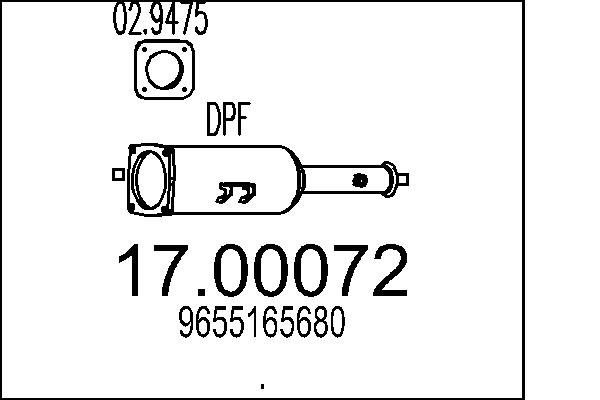 MTS 17.00072 Filtr pevnych...