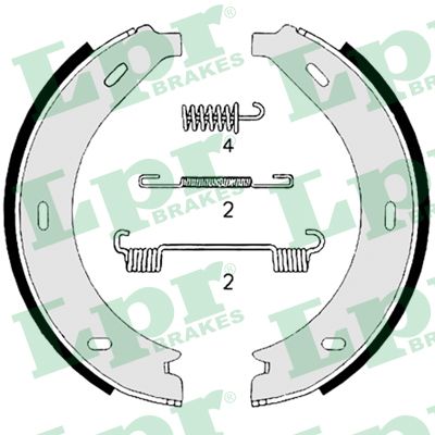 LPR 08740 Kit ganasce, Freno stazionamento-Kit ganasce, Freno stazionamento-Ricambi Euro