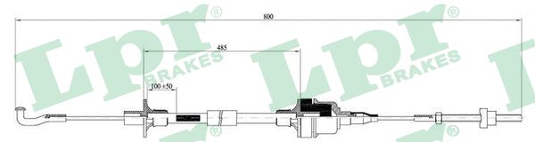 LPR C0009C Cavo comando, Comando frizione-Cavo comando, Comando frizione-Ricambi Euro