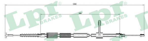 LPR C0017B Cavo comando, Freno stazionamento