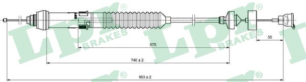 LPR C0018C Cavo comando, Comando frizione-Cavo comando, Comando frizione-Ricambi Euro