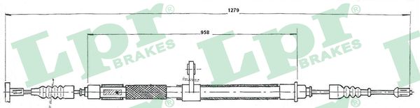 LPR C0020B Cavo comando, Freno stazionamento-Cavo comando, Freno stazionamento-Ricambi Euro