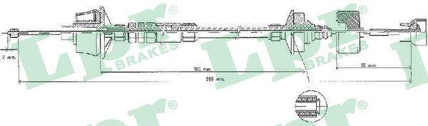 LPR C0024C Cavo comando, Comando frizione