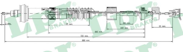 LPR C0028C Cavo comando, Comando frizione-Cavo comando, Comando frizione-Ricambi Euro