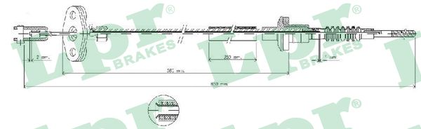 LPR C0035C Cavo comando, Comando frizione-Cavo comando, Comando frizione-Ricambi Euro