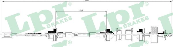 LPR C0061C Cavo comando, Comando frizione-Cavo comando, Comando frizione-Ricambi Euro