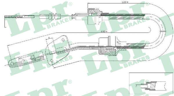 LPR C0064C Cavo comando, Comando frizione-Cavo comando, Comando frizione-Ricambi Euro