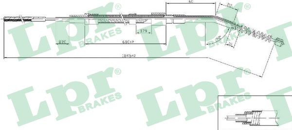 LPR C0067B Cavo comando, Freno stazionamento