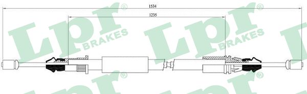 LPR C0108B Cavo comando, Freno stazionamento