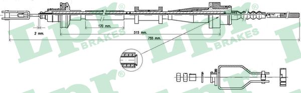 LPR C0112C Cavo comando, Comando frizione-Cavo comando, Comando frizione-Ricambi Euro