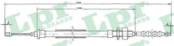 LPR C0115B Cavo comando, Freno stazionamento