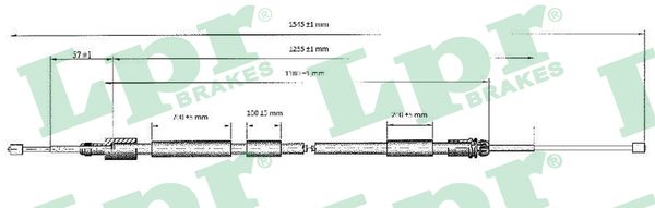 LPR C0117B Cavo comando, Freno stazionamento