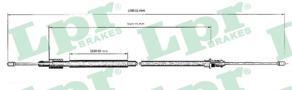 LPR C0120B Cavo comando, Freno stazionamento