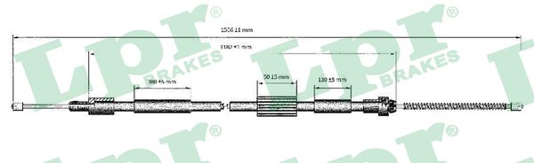 LPR C0123B Cavo comando, Freno stazionamento