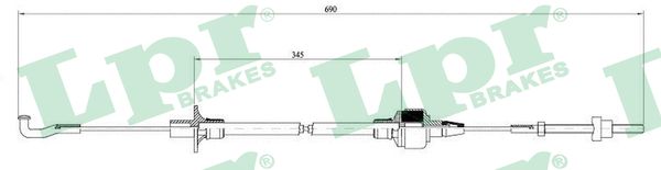 LPR C0127C Cavo comando, Comando frizione