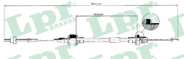 LPR C0128C Cavo comando, Comando frizione-Cavo comando, Comando frizione-Ricambi Euro