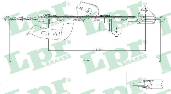 LPR C0133B Cavo comando, Freno stazionamento