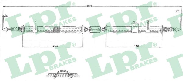 LPR C0141B Cavo comando, Freno stazionamento-Cavo comando, Freno stazionamento-Ricambi Euro