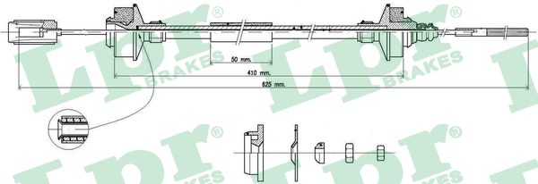 LPR C0150C Cavo comando, Comando frizione