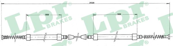 LPR C0162B Cavo comando, Freno stazionamento