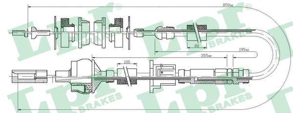 LPR C0173C Cavo comando, Comando frizione-Cavo comando, Comando frizione-Ricambi Euro