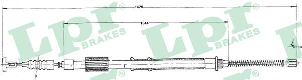 LPR C0185B Cavo comando, Freno stazionamento